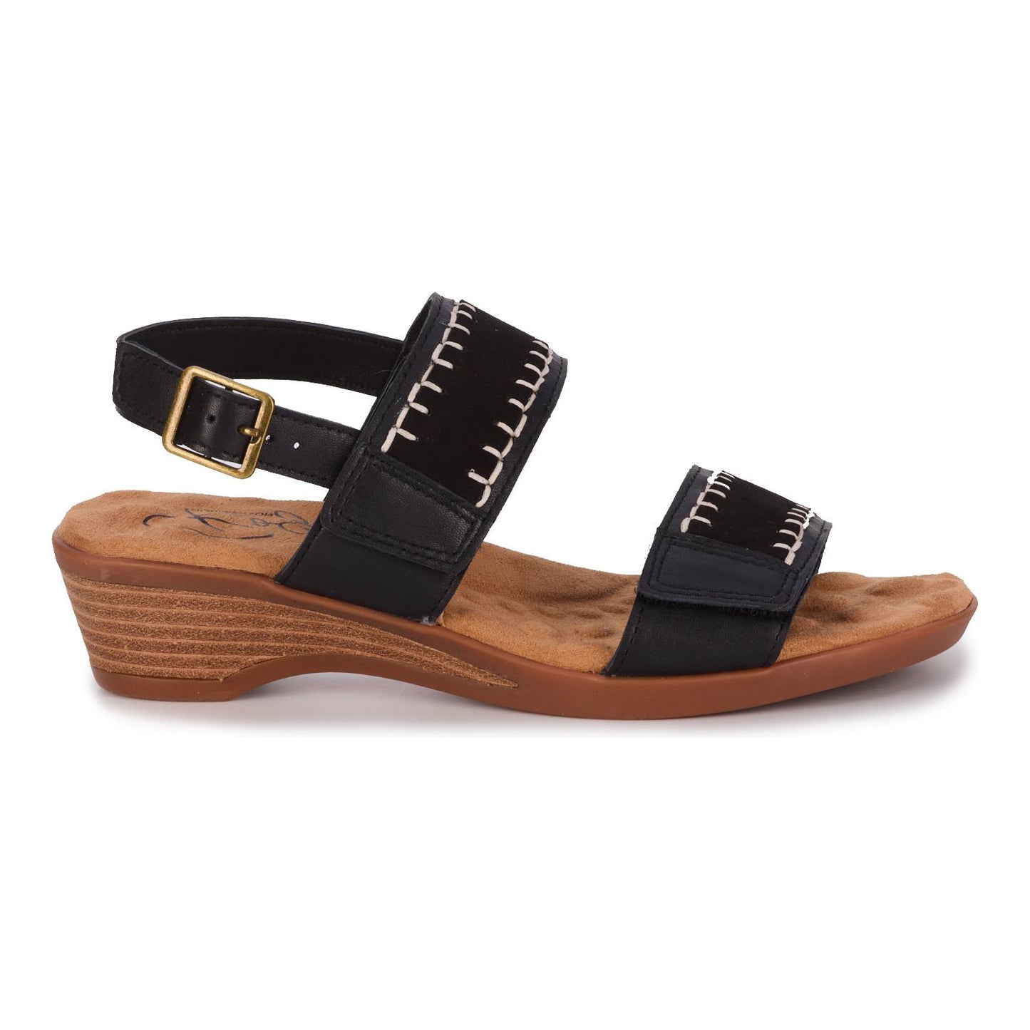 Kateri Black Wedge Sandals