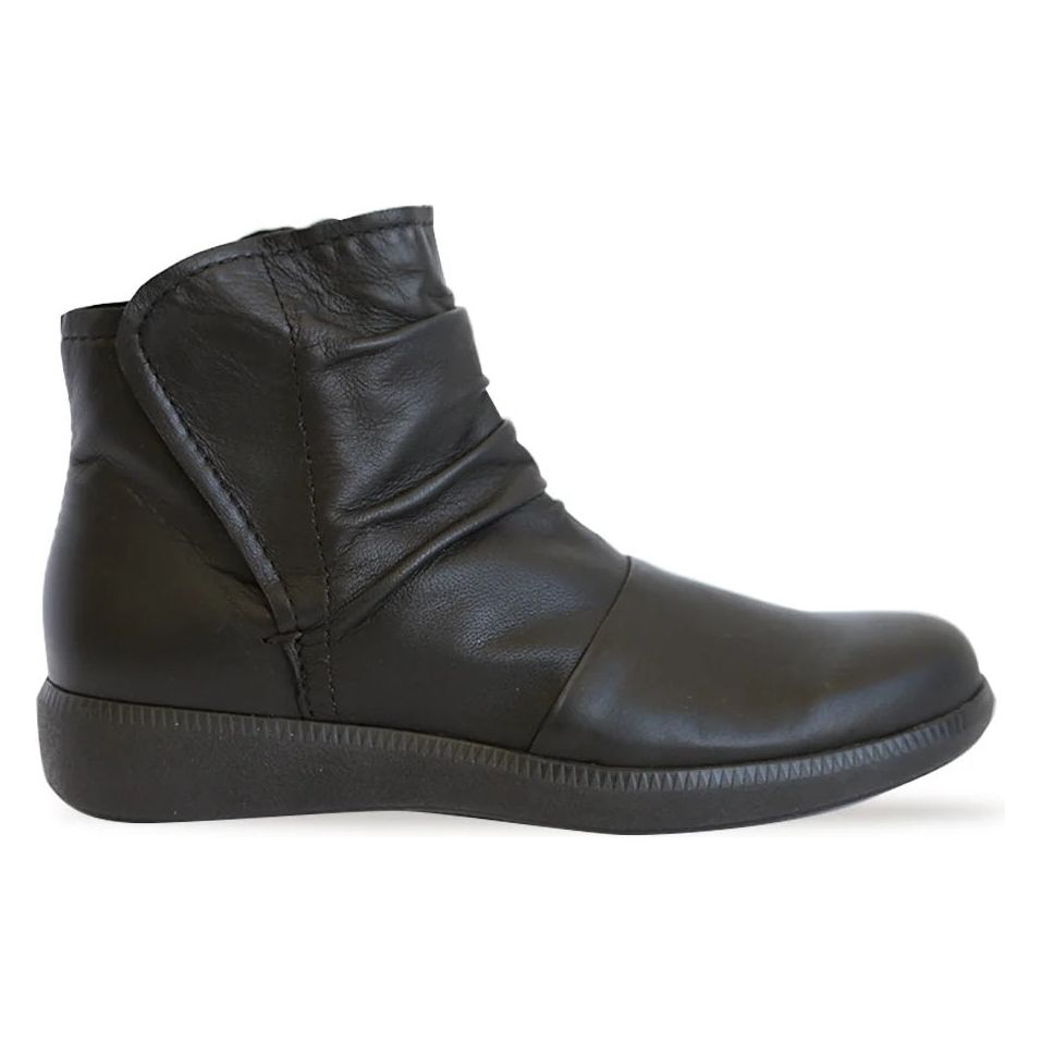 Scout Black Leather Ankle Boots