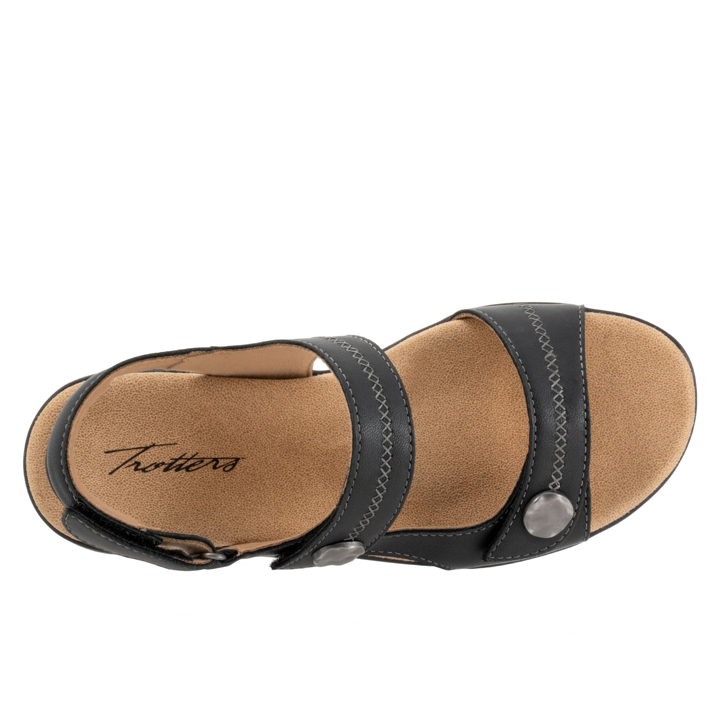 Romi Stitch Black Sandals
