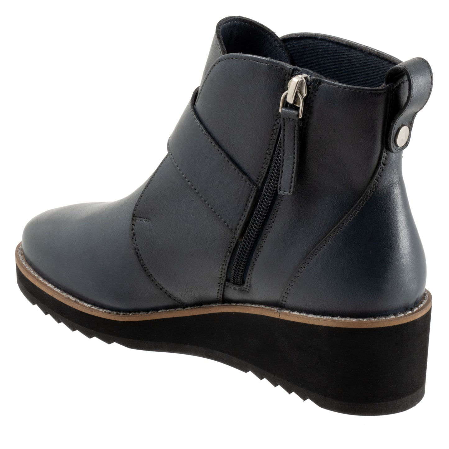 Wendi Navy Wedge Ankle Boots