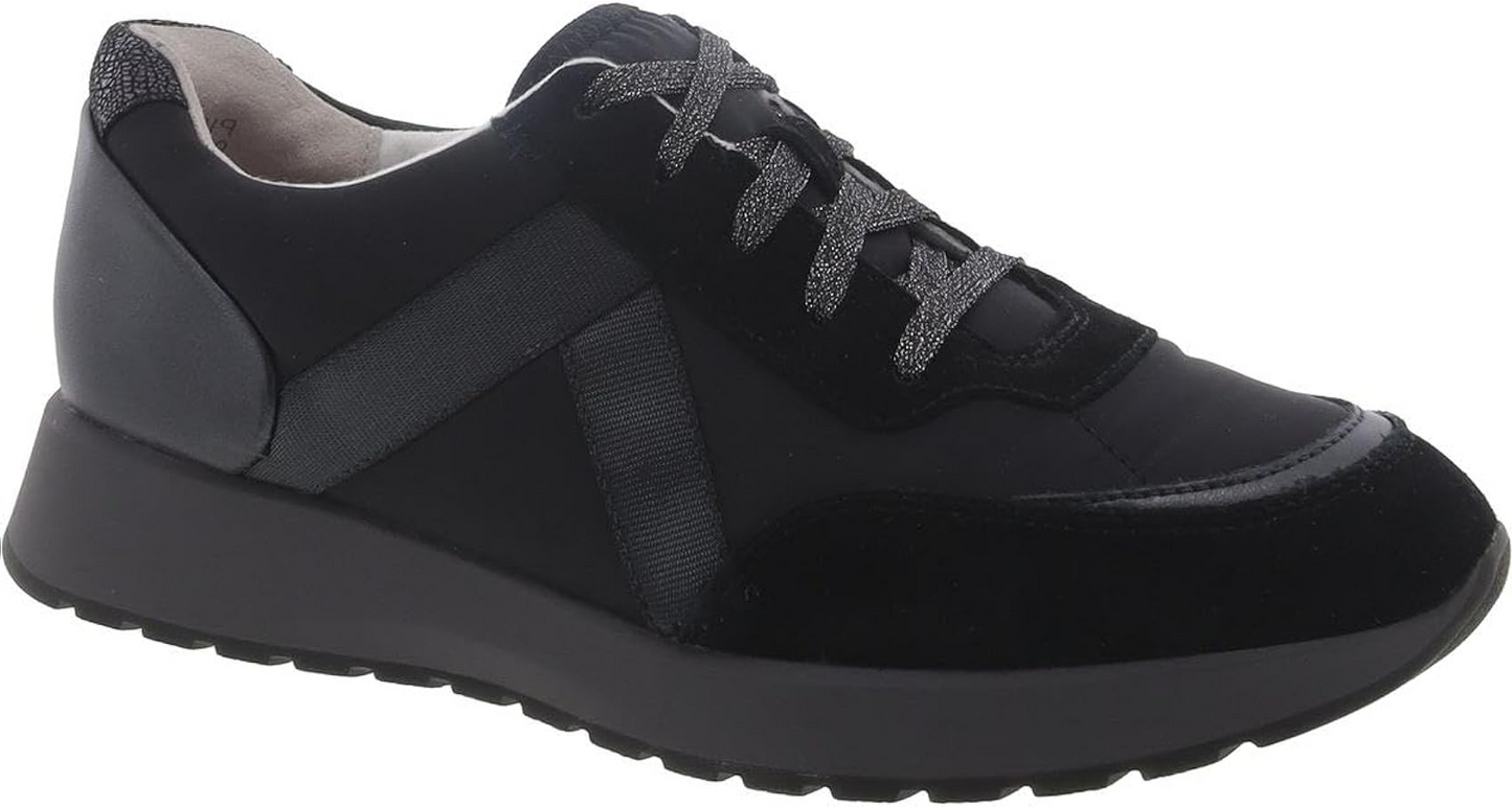 Piper Black Suede and Fabric Casual Shoes - size 7 AA only