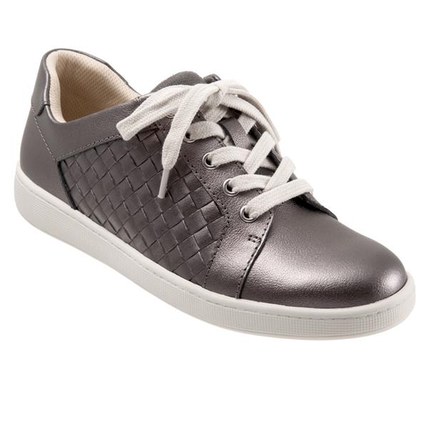 Adore Pewter Leather Lace-up Casuals SIZE 8 B ONLY