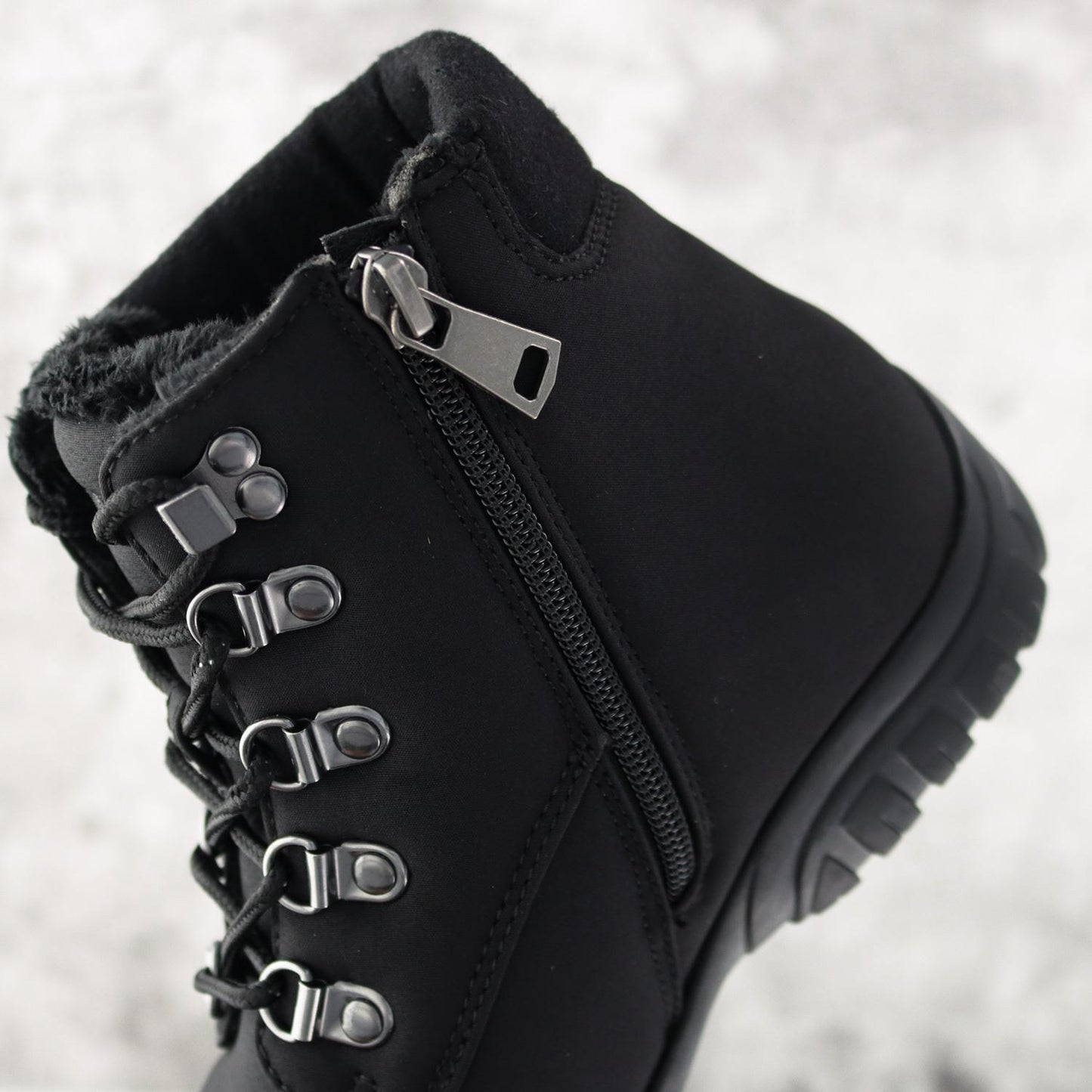 Dani Lace Black Ankle Boots with Water resistance treatment