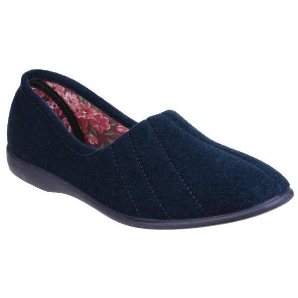 Audrey Navy Memory Slippers