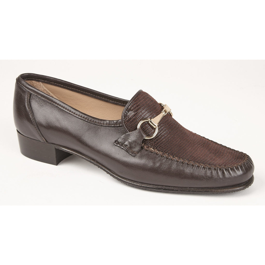 Clarice Brown Leather Slip-on Moccasin Shoes
