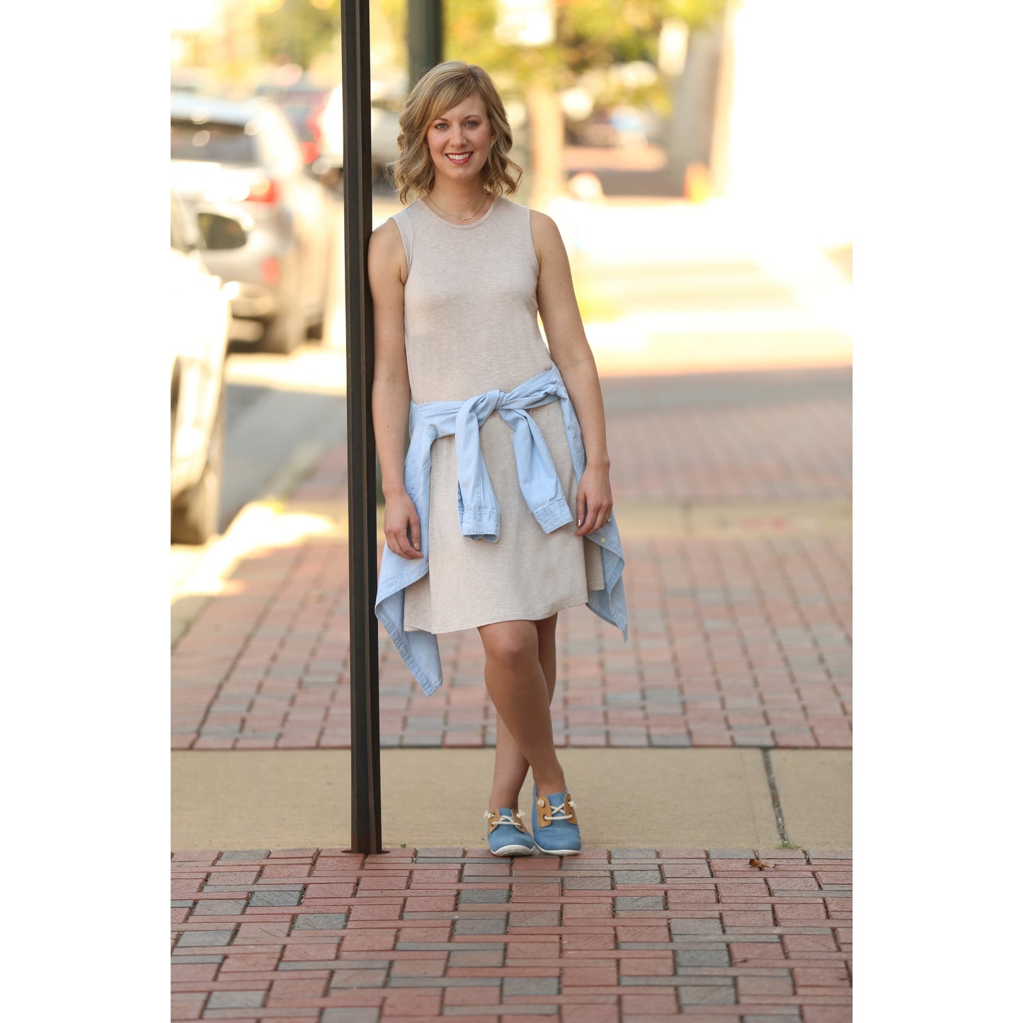 Calypso Denim Blue Canvas Shoes Size 8 AA ONLY