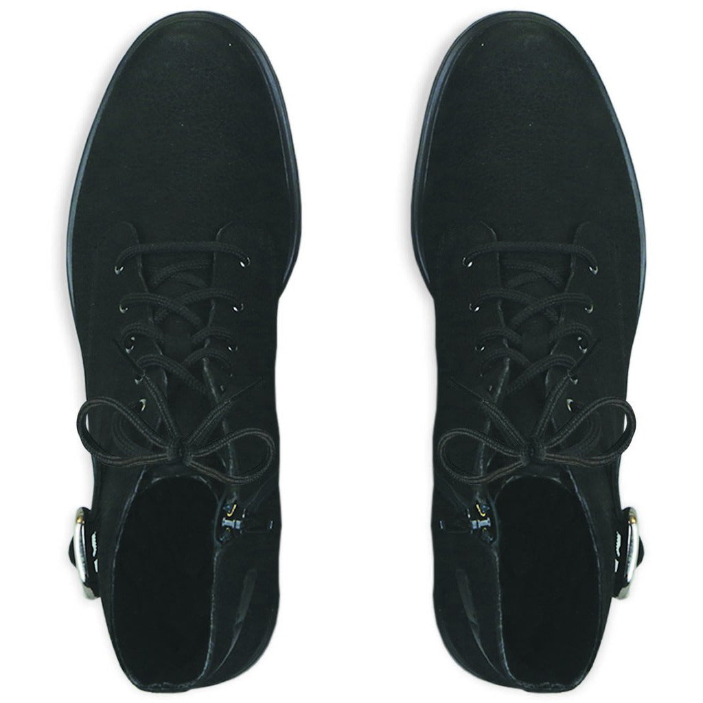 Bradley Black Nubuck Ankle Boots