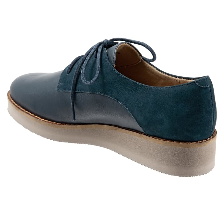 Willis 465 Dark Navy Nubuck Oxford Lace Up Shoes - Size 8 AA only
