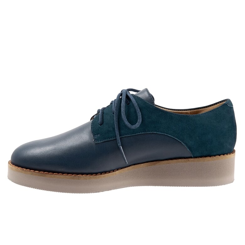 Willis 465 Dark Navy Nubuck Oxford Lace Up Shoes - Size 8 AA only
