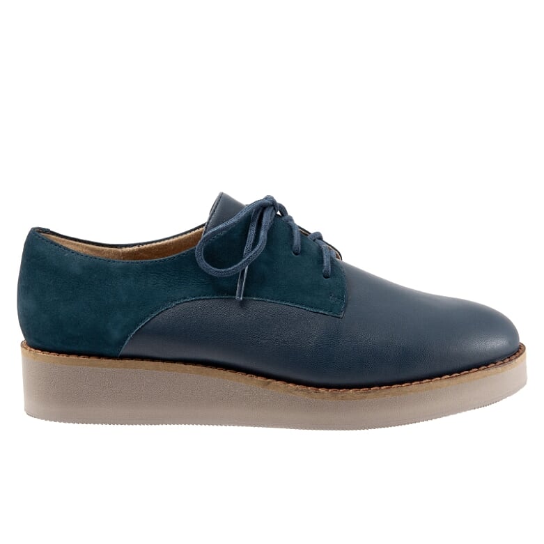 Willis 465 Dark Navy Nubuck Oxford Lace Up Shoes - Size 8 AA only