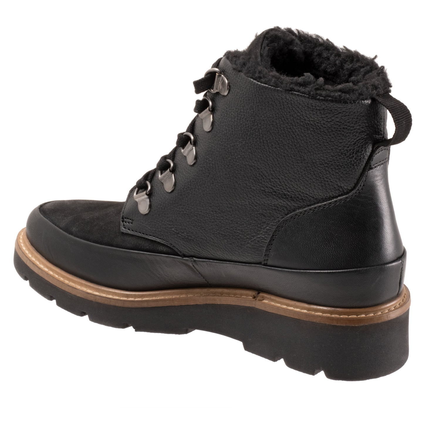 Whitney Black Lace Up Ankle Boots