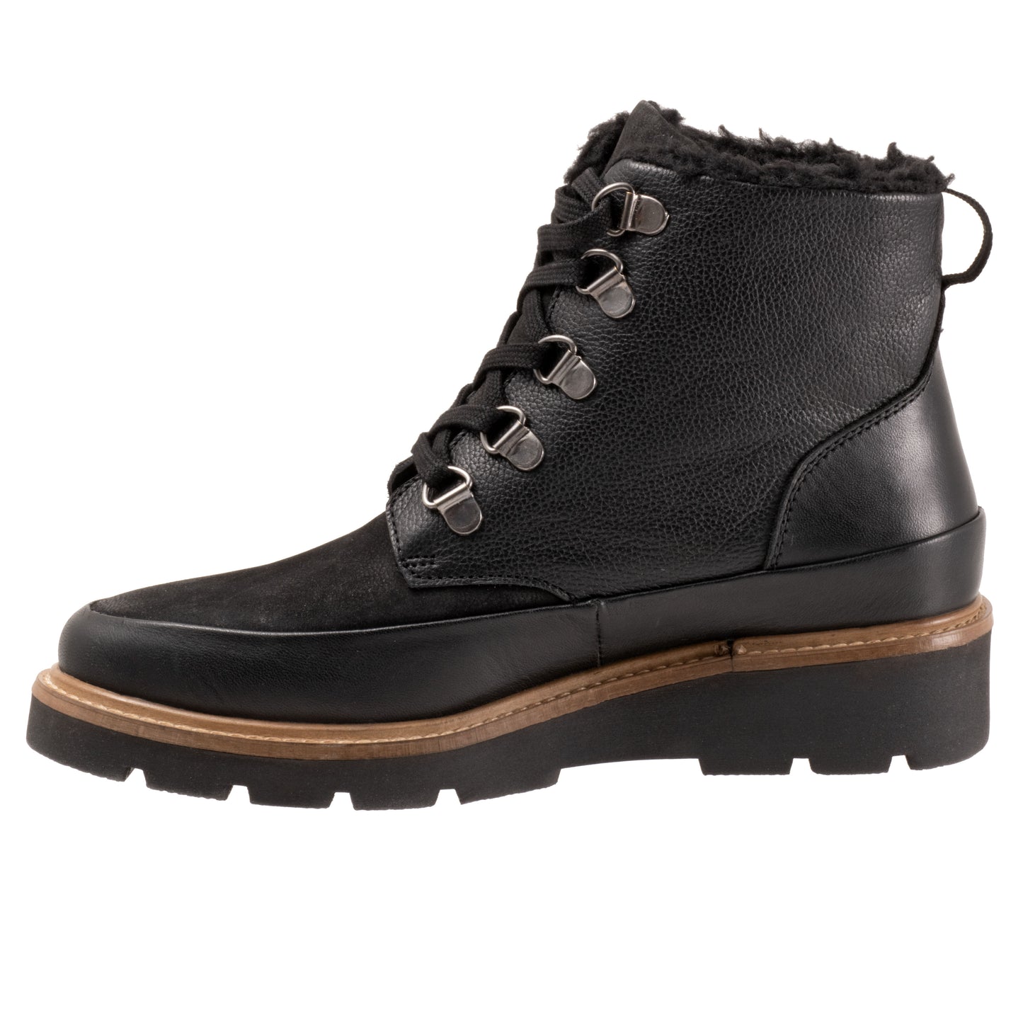 Whitney Black Lace Up Ankle Boots