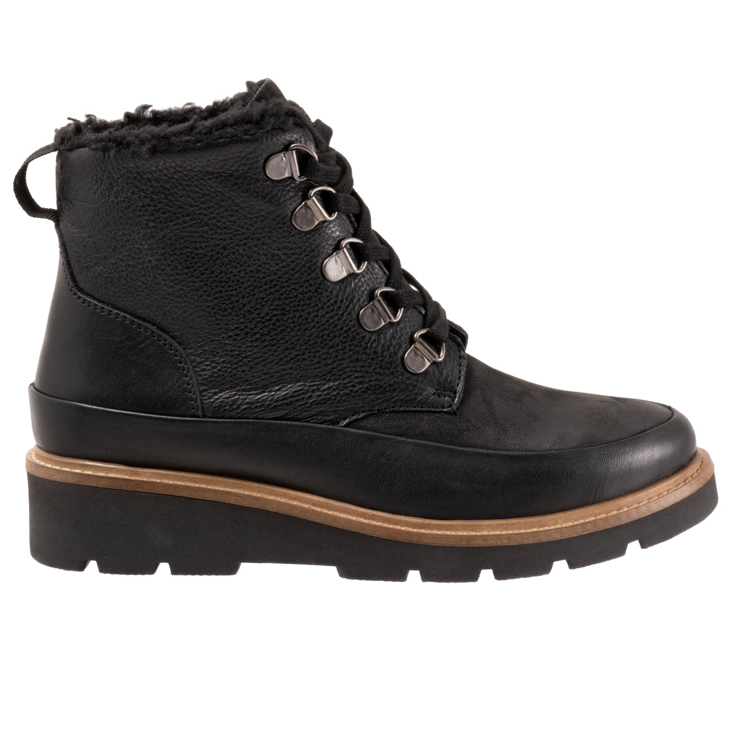 Whitney Black Lace Up Ankle Boots