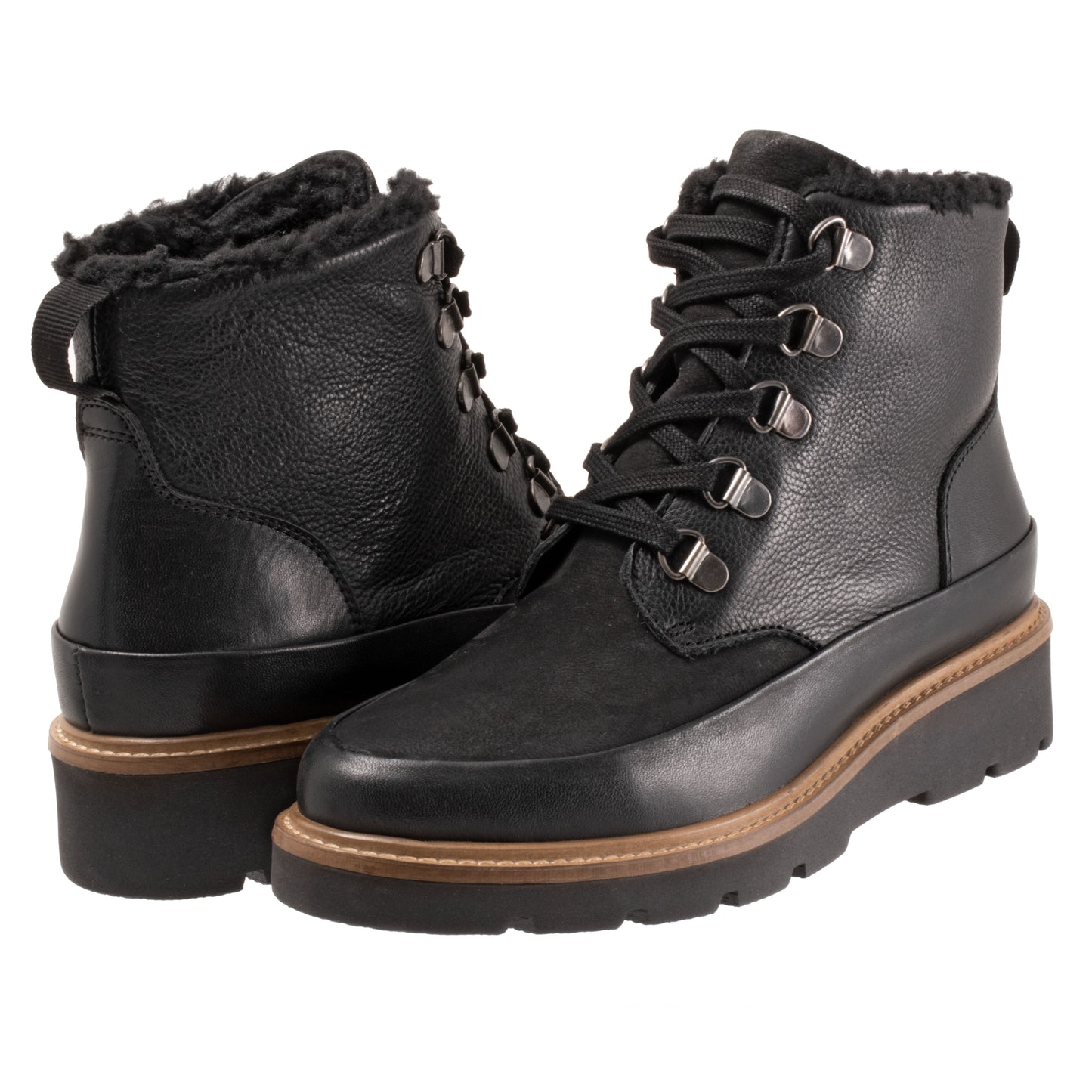 Whitney Black Lace Up Ankle Boots