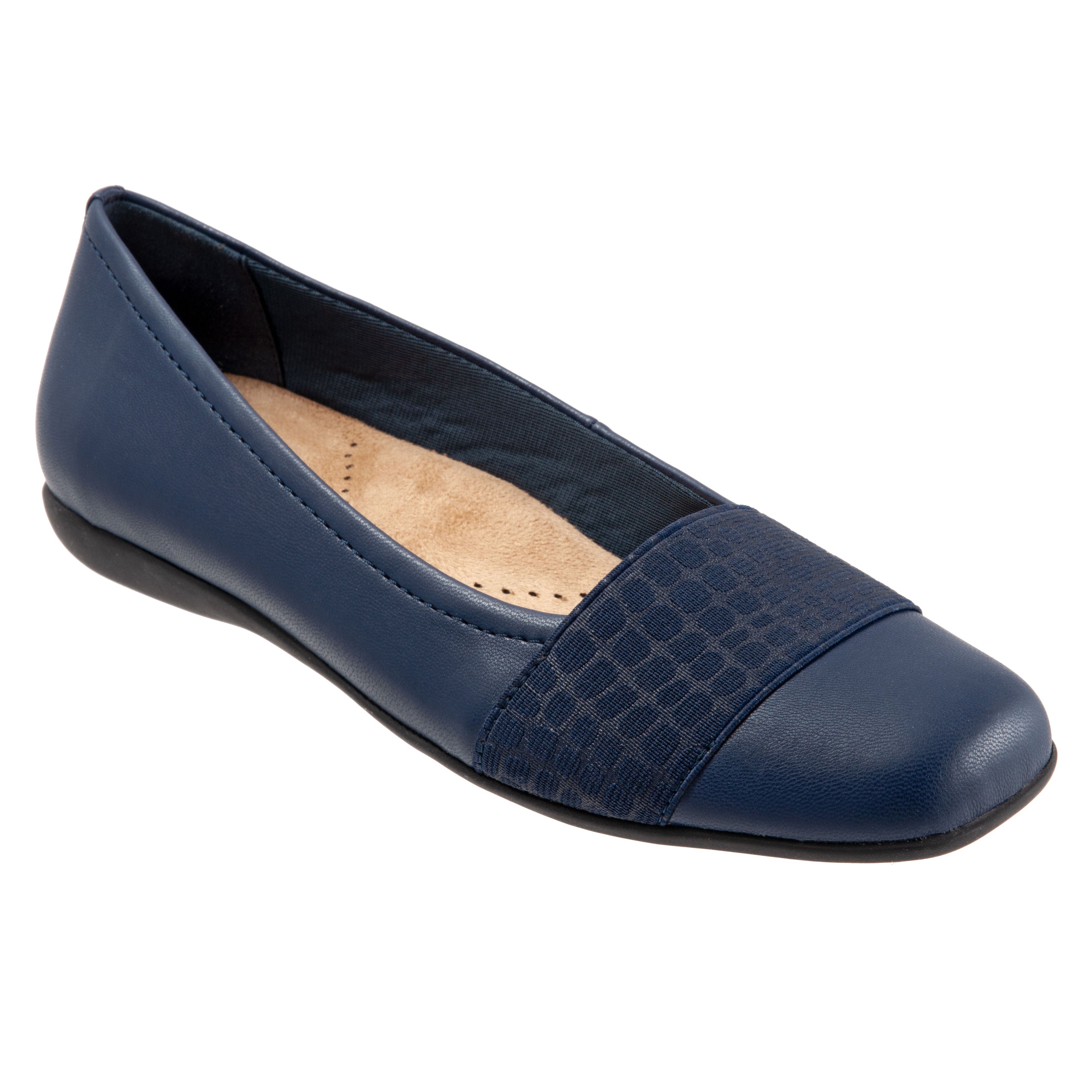 Samantha 400 Navy Ballet Flat Shoes – SPECIAL FEETURES