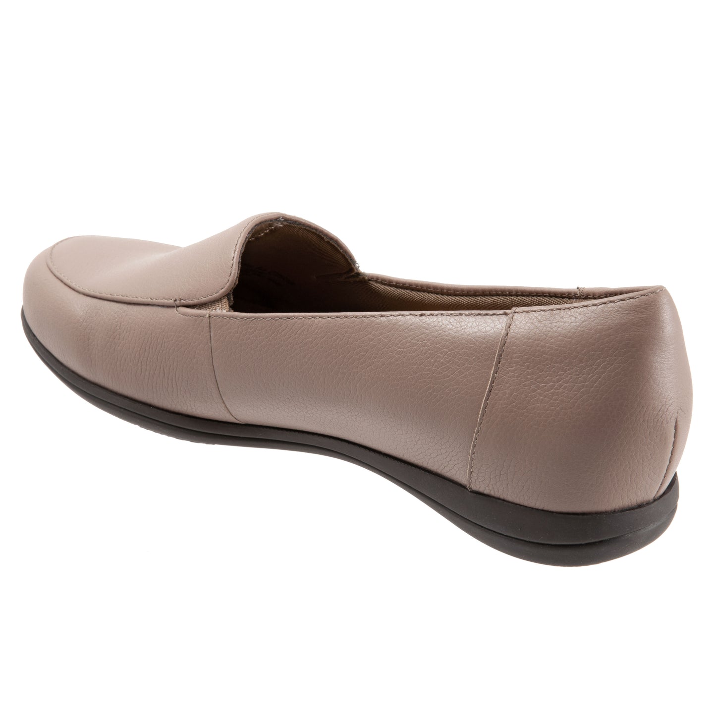 Deanna Taupe Leather Loafer Shoes