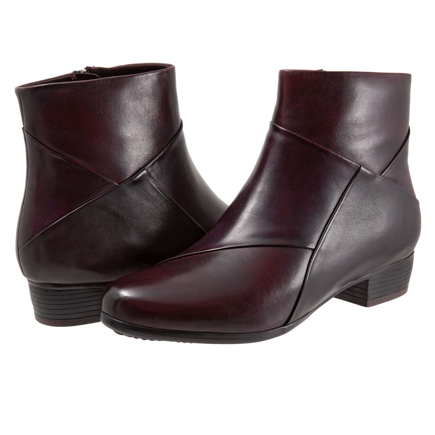 Maci Red Multi Side Zip Ankle Boots - LAST PAIR SIZE 7 AA