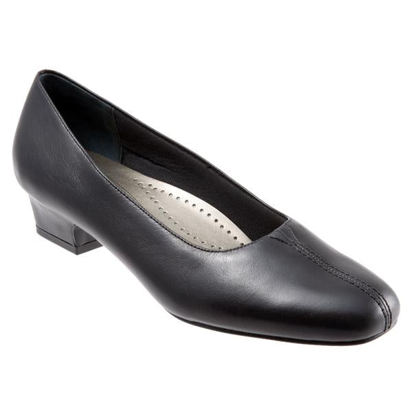 Doris Black Low Heeled Shoes