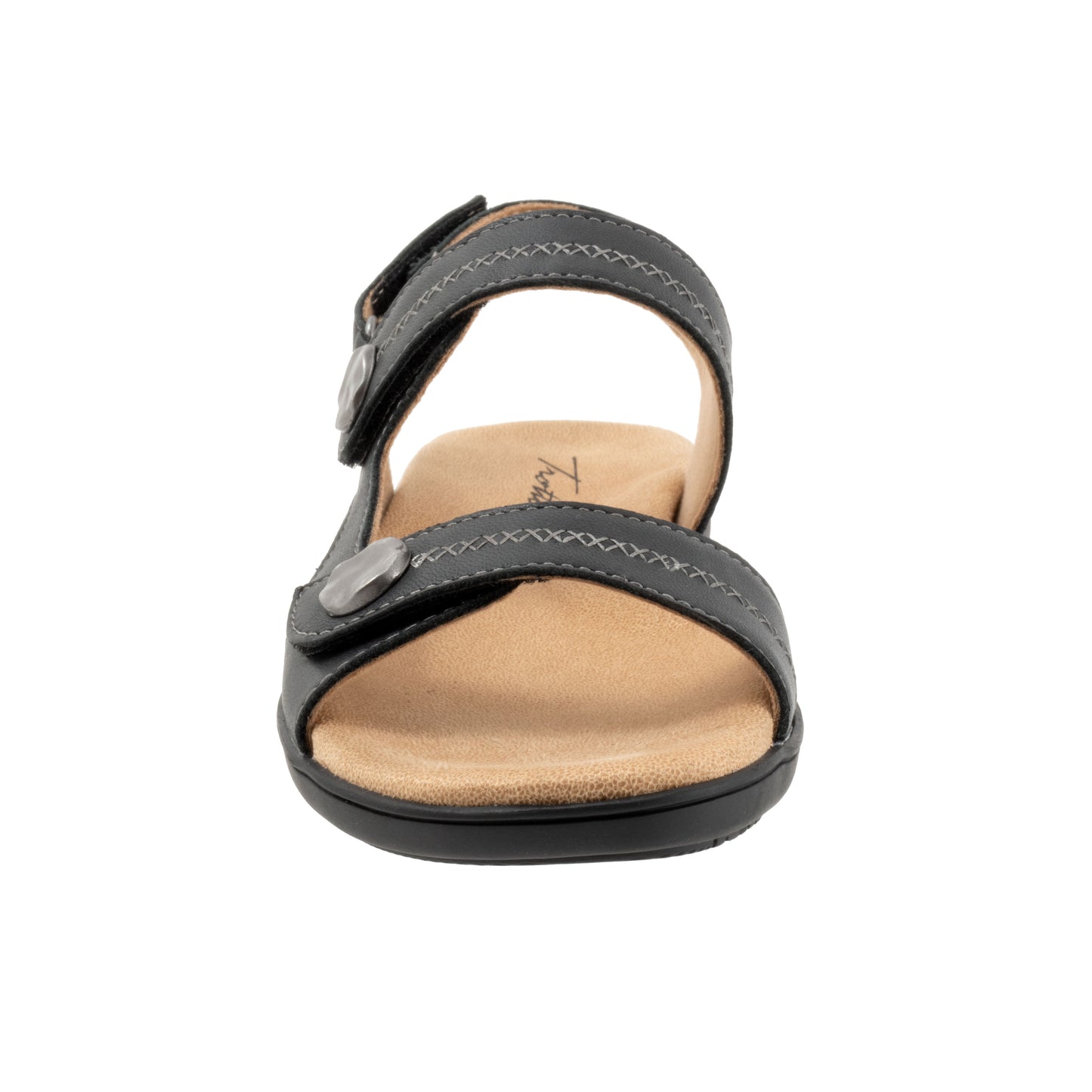 Romi Stitch Black Sandals
