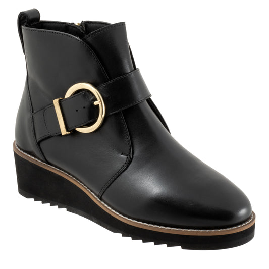 Wendi Black Wedge Ankle Boots
