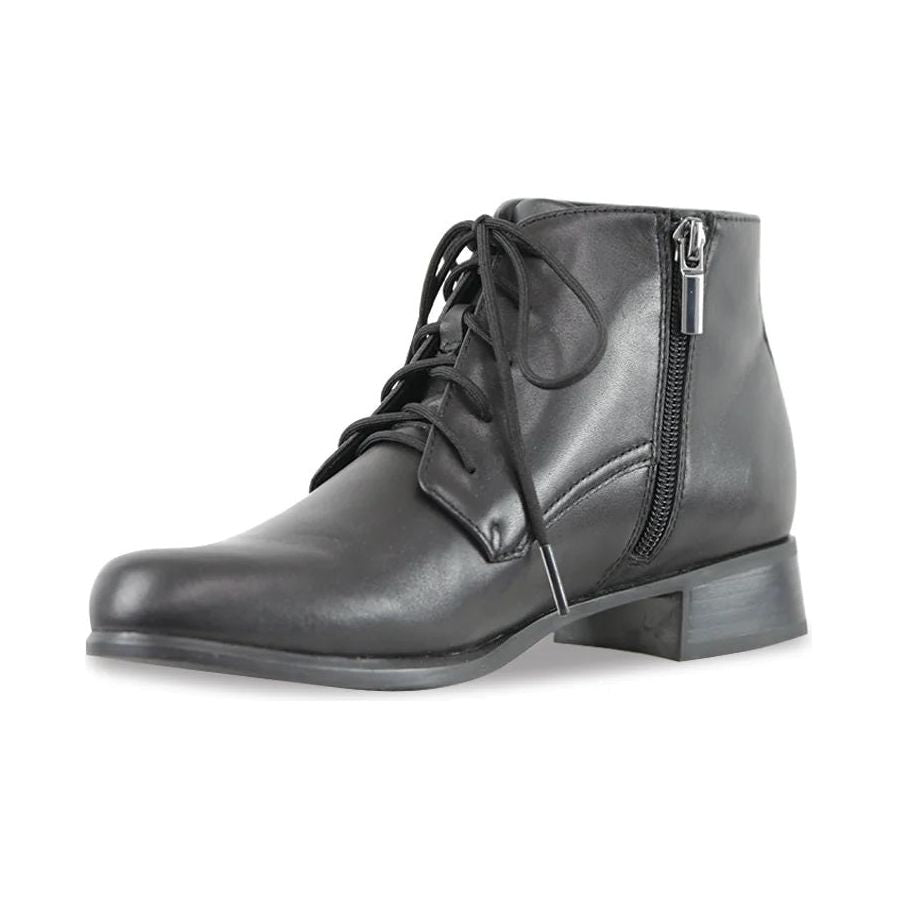 Antonia Side Slit Ankle Booties - Black main image 1