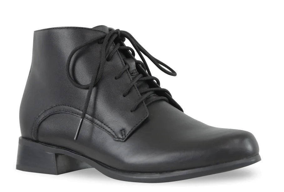 Antonia Black Leather Ankle Boots