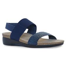 Pisces Navy Leather Sandals