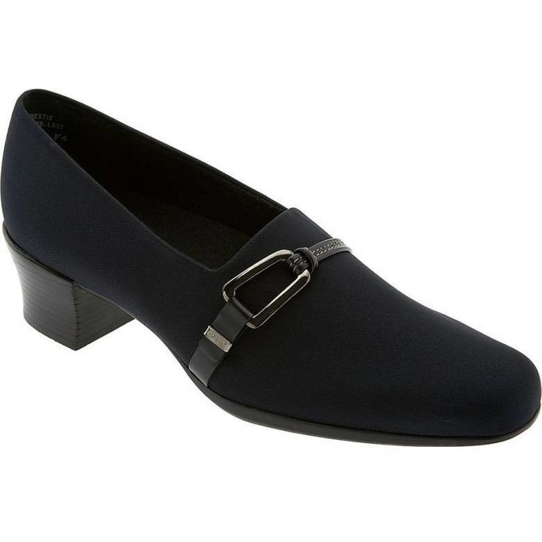 Cindi Black Stretch Fabric Slip-on Shoes