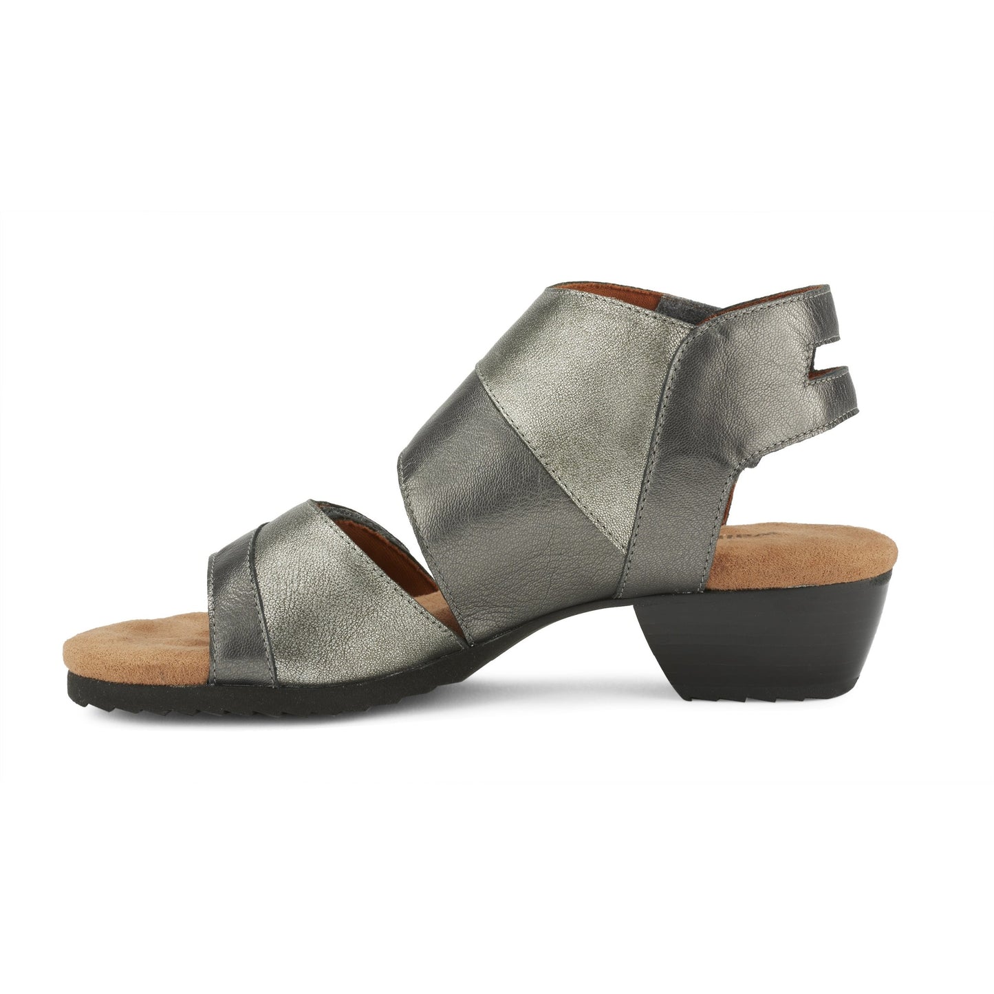 Calista Pewter Leather Sandals
