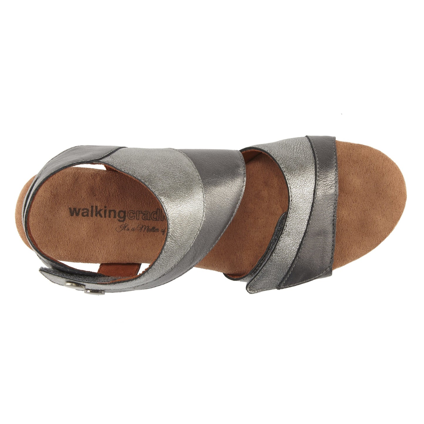 Calista Pewter Leather Sandals