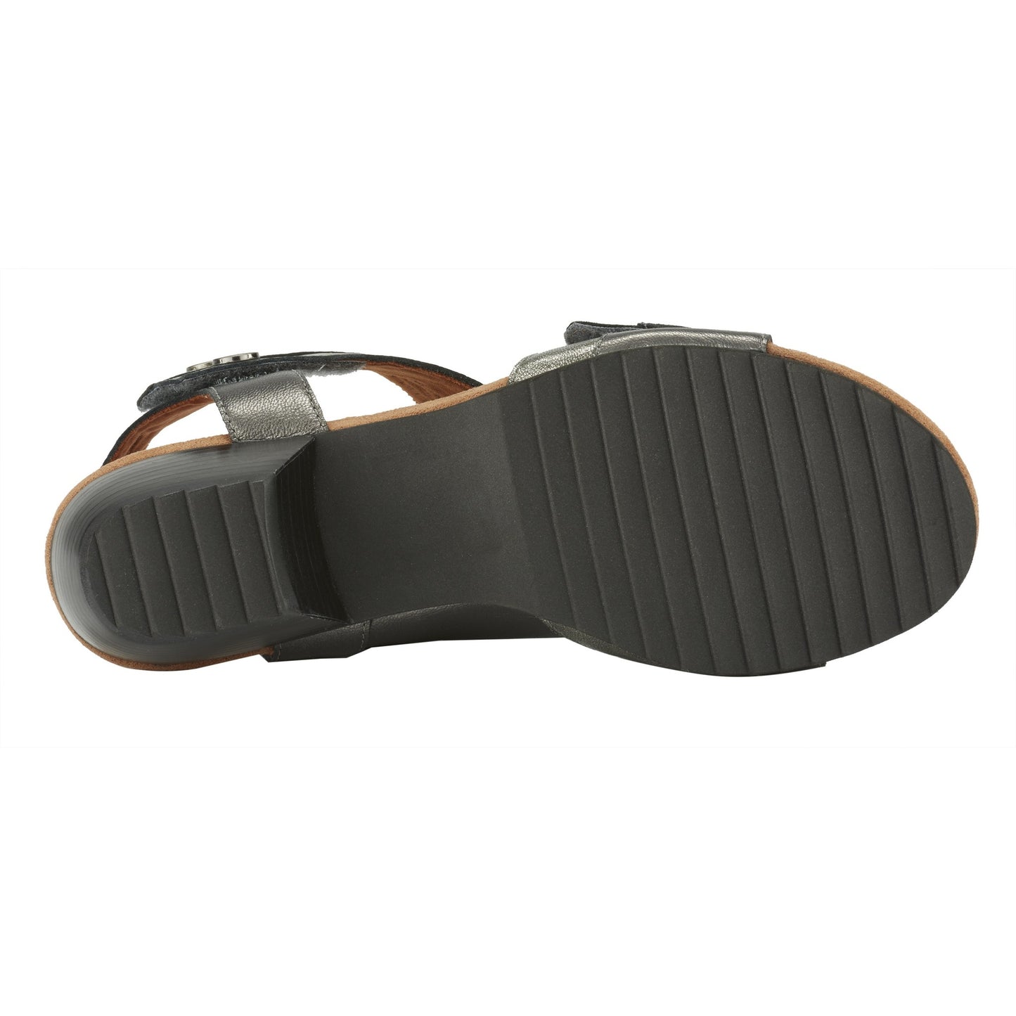 Calista Pewter Leather Sandals
