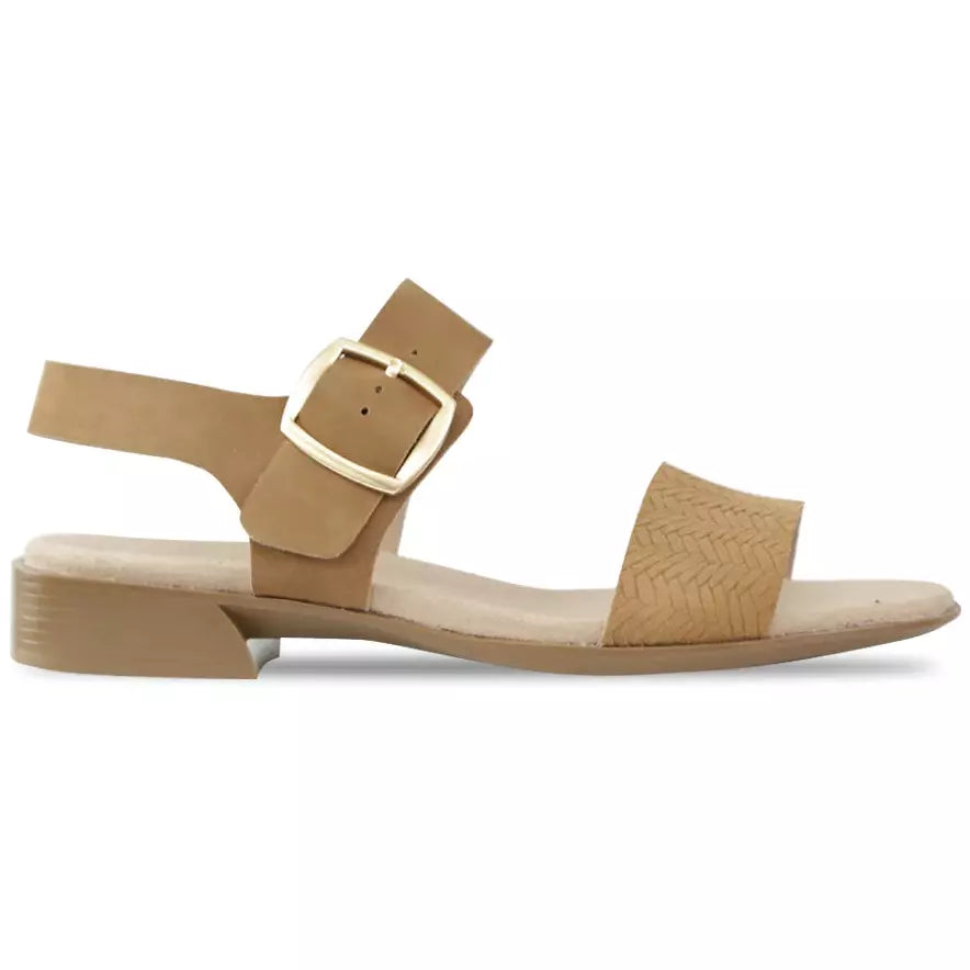 Cleo Tan Sandals Nubuck Leather Dress Sandals LIMITED STOCK