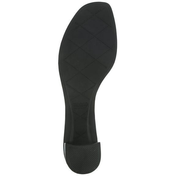 Violet Black T-Strap Medium Heeled Sandals