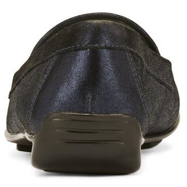 Mercer Navy Leather Moccasin Shoes