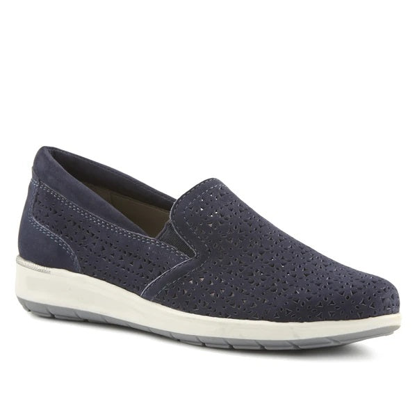 Orleans Navy Nubuck Casual Shoes