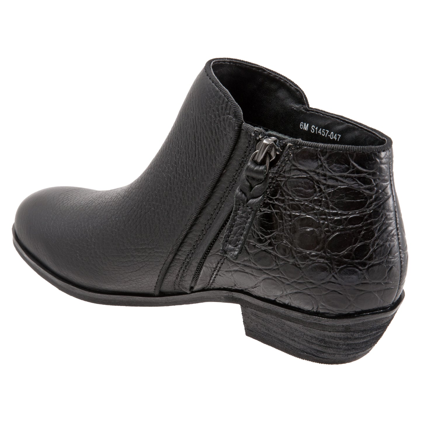 Rocklin Black Croc Ankle Boots LIMITED STOCK