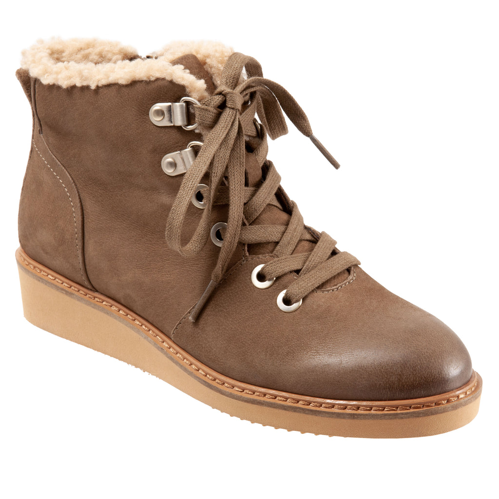 Wilcox Stone Lace up Ankle Boots with side zip