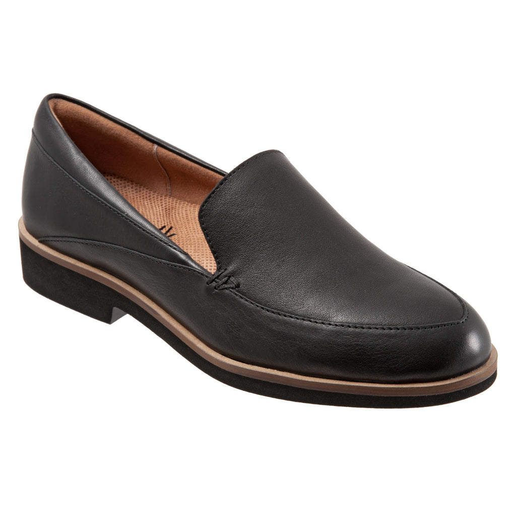 Windsor Black Loafers Slip-on Shoes