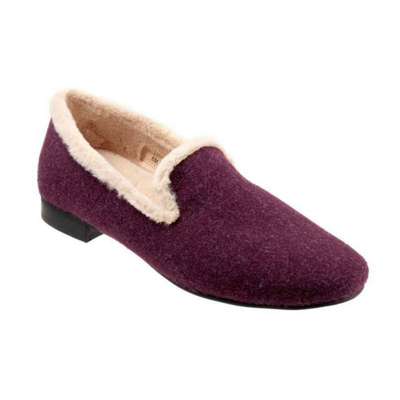 Glory Burgundy Faux Fur lined Slippers