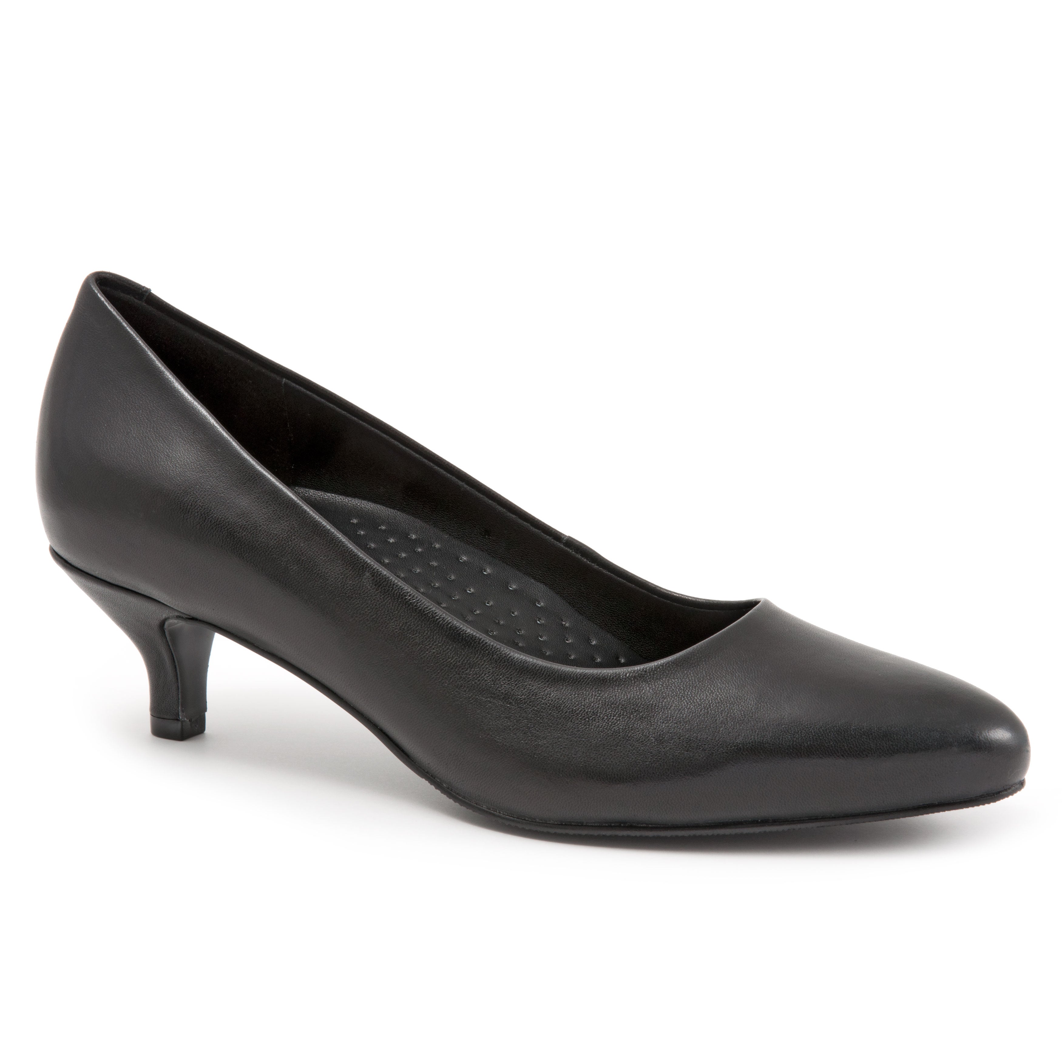 Kiera Black Kitten Heel Court Shoes Special Feetures