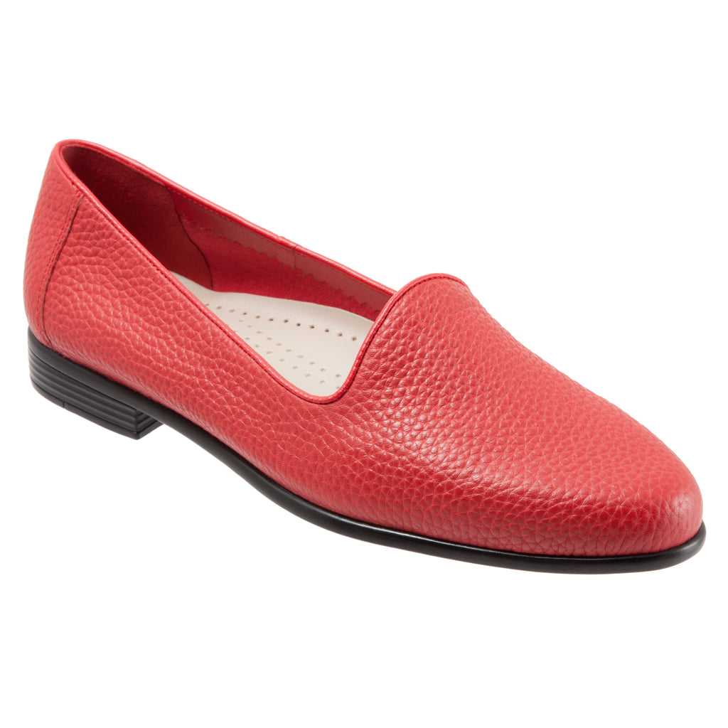 Liz Tumbled Red Slip-on Shoes