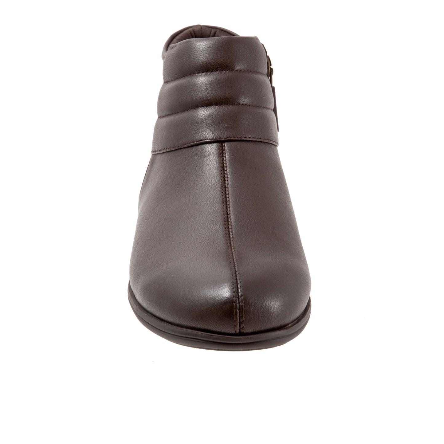 Dory Dark Brown Leather Side Zip Ankle Boots LIMITED STOCK