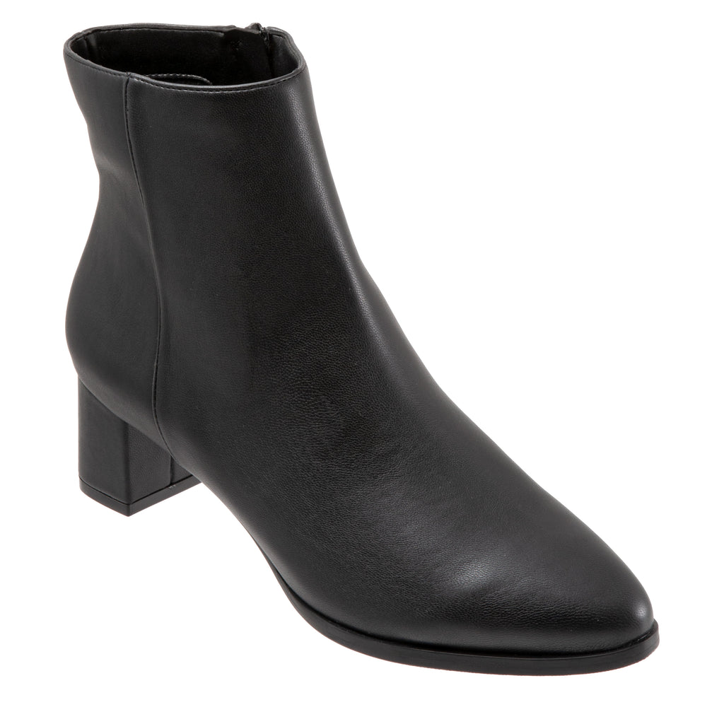 Kim Black Side Zip Ankle Boots