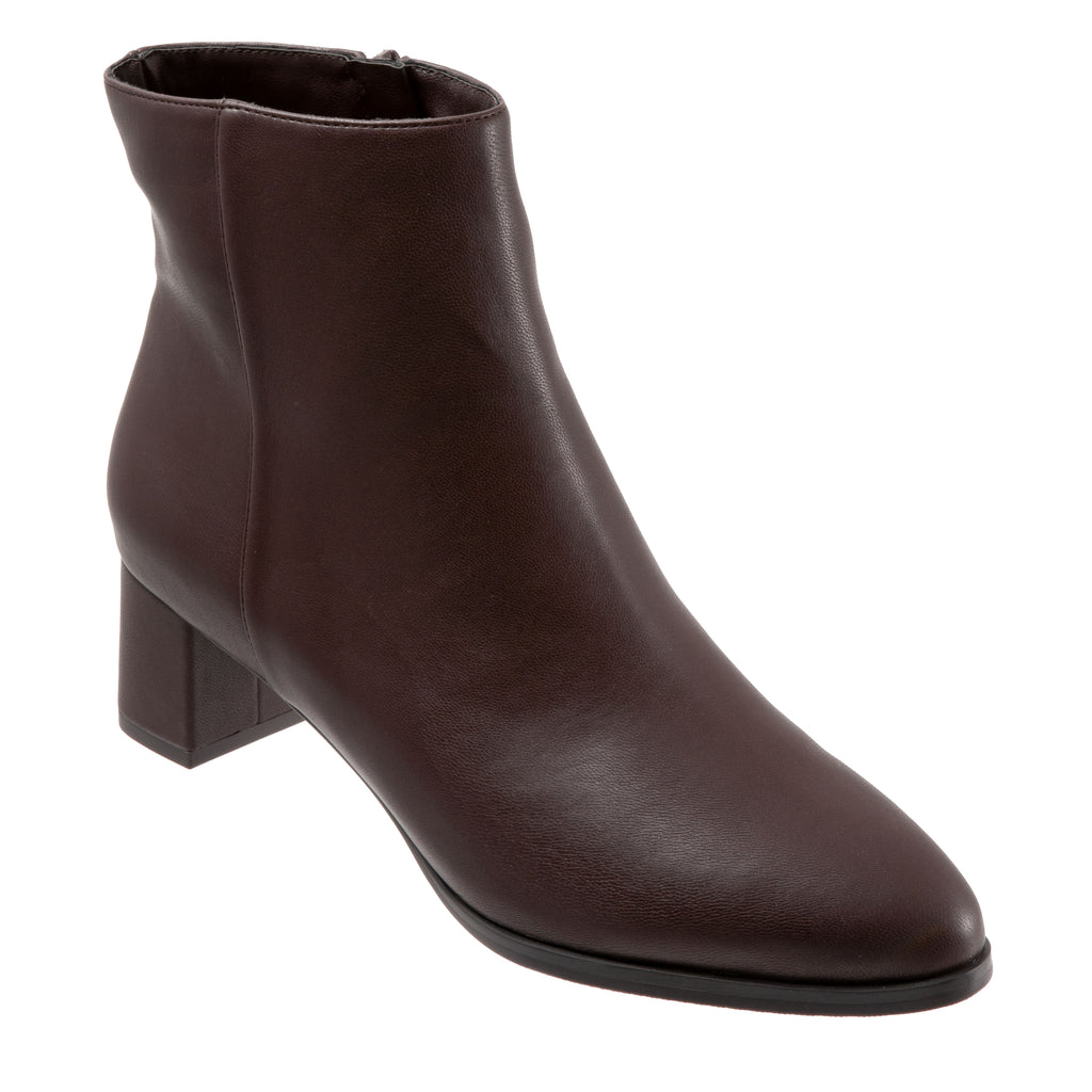 Kim Dark Brown Side Zip Ankle Boots SIZE 10.5 AA ONLY