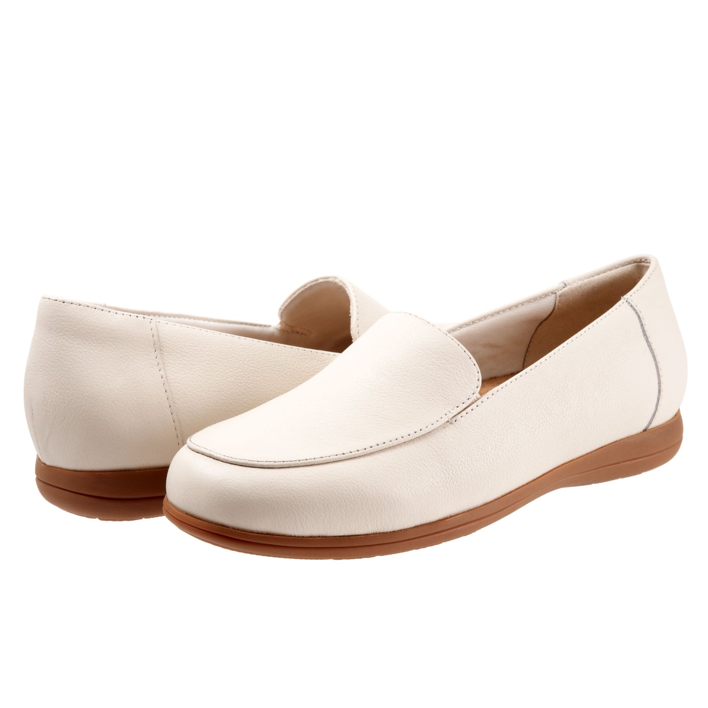 Deanna Bone Leather Loafers