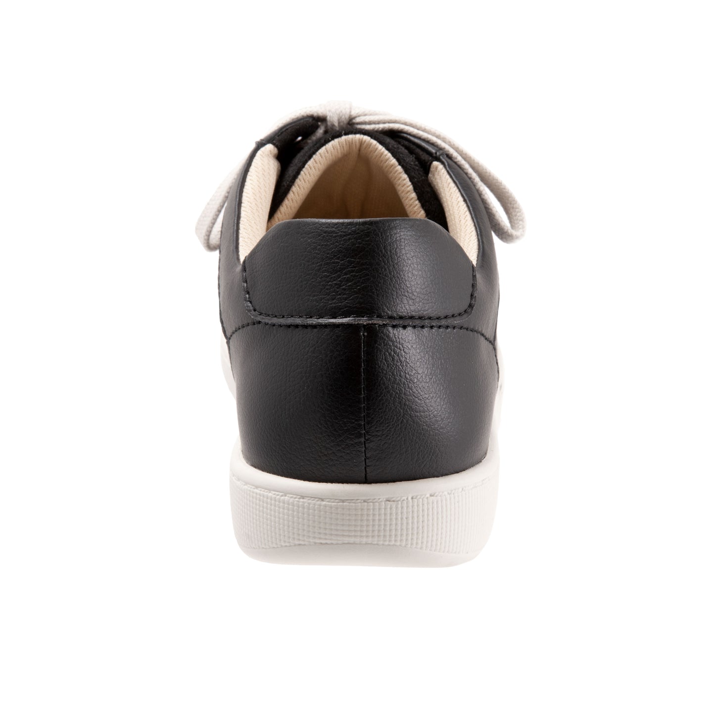 Adore Black Leather Lace-up Casuals