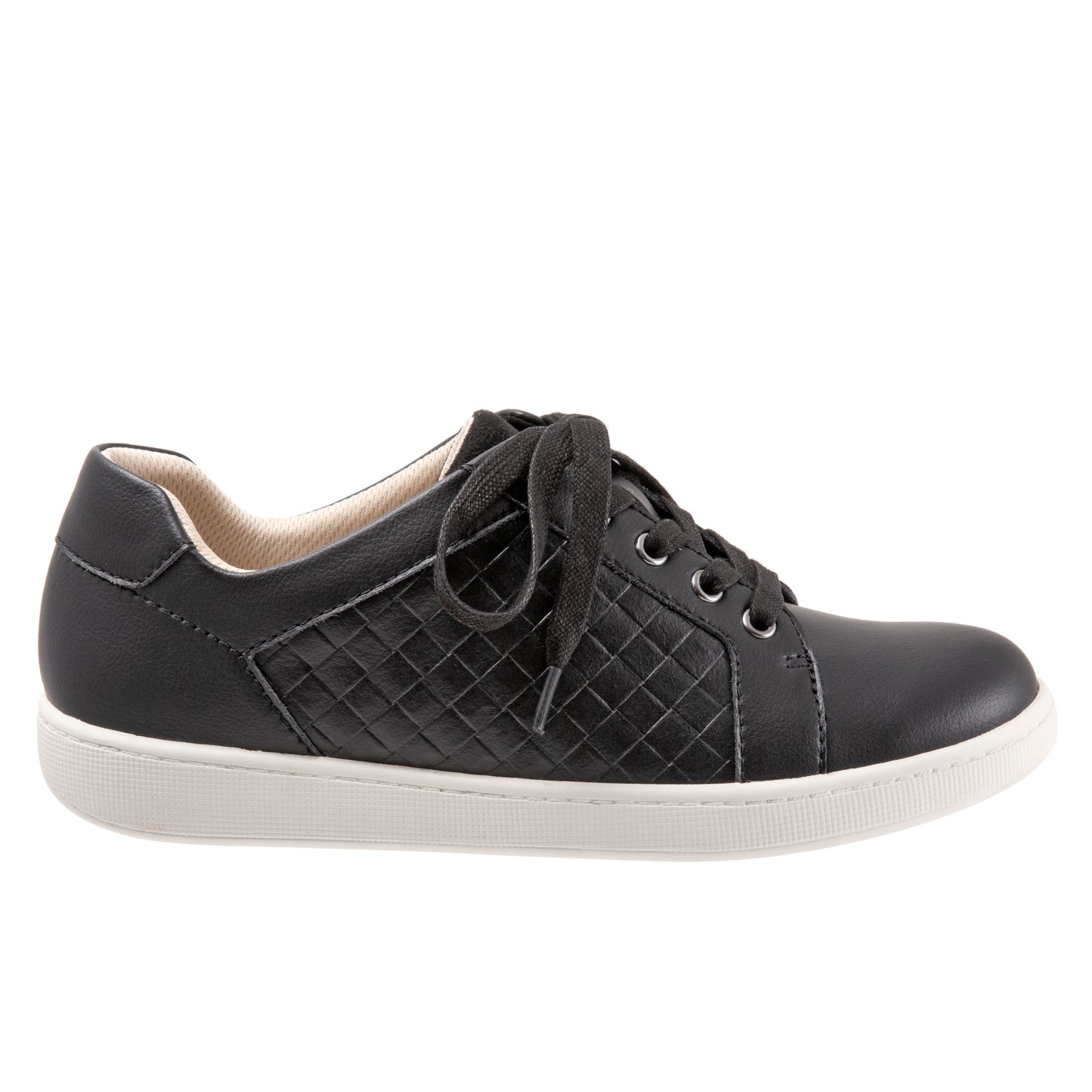 Adore Black Quilted Leather Lace-up Casuals - SIZE 9 AA ONLY