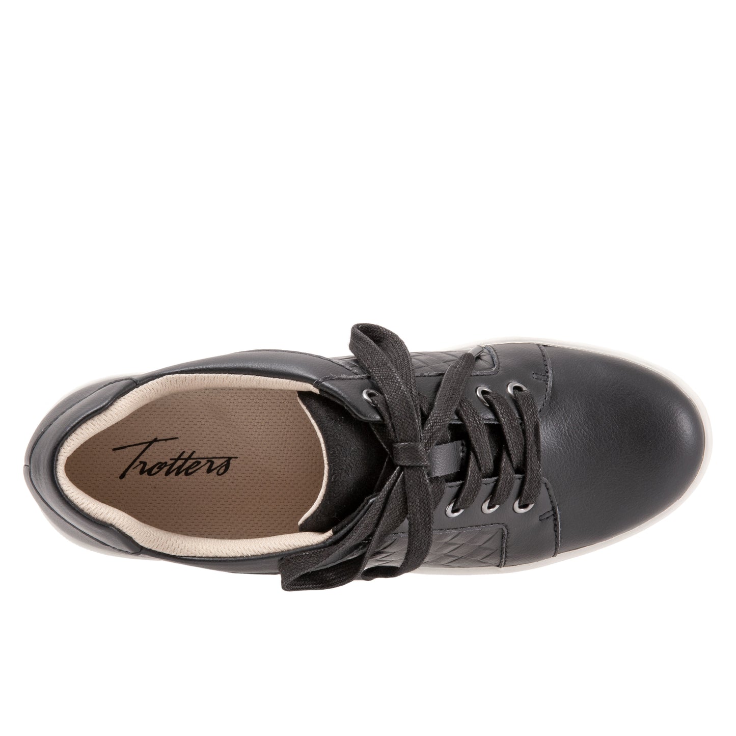 Adore Black Quilted Leather Lace-up Casuals - SIZE 9 AA ONLY