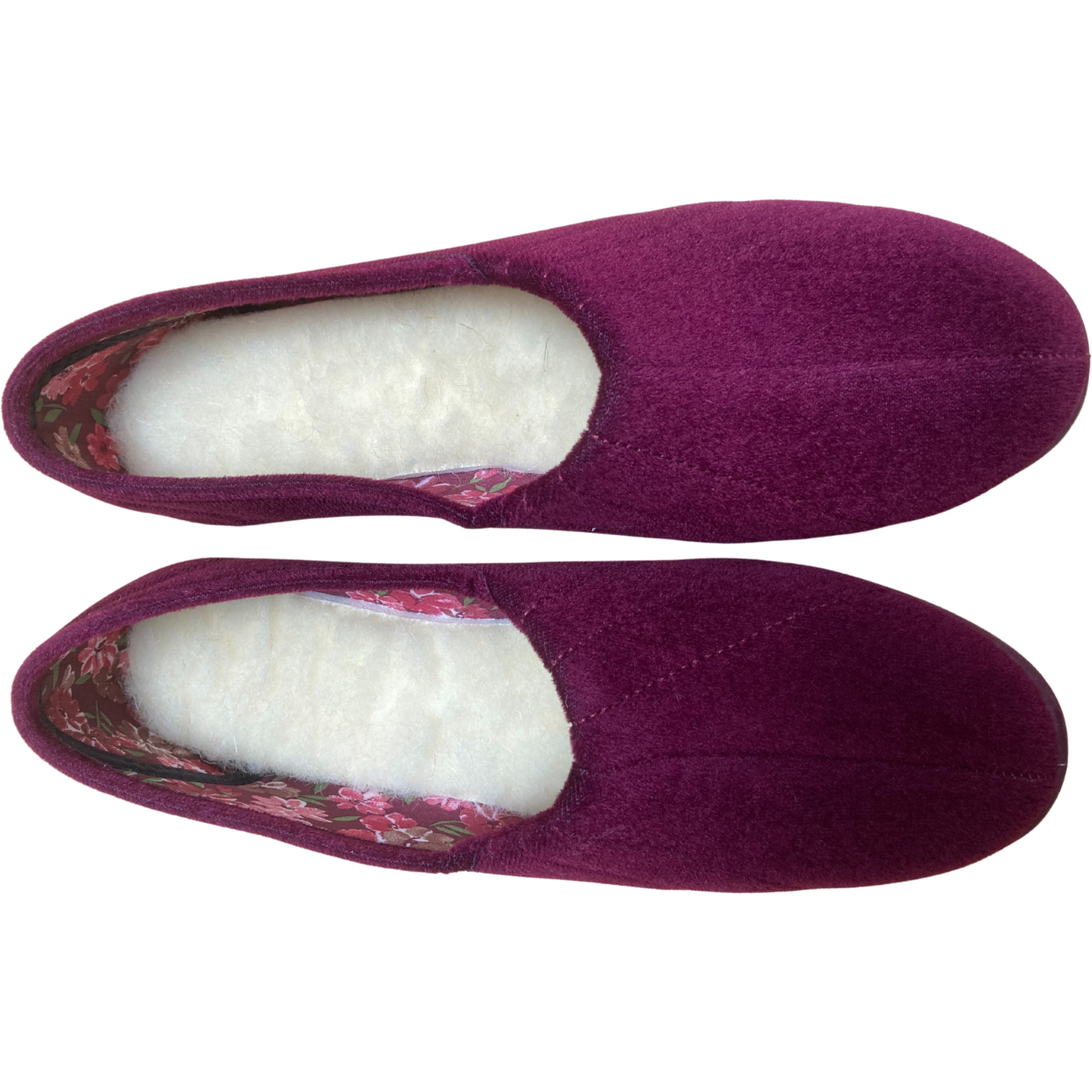 Charlotte Burgundy Fleece Slippers