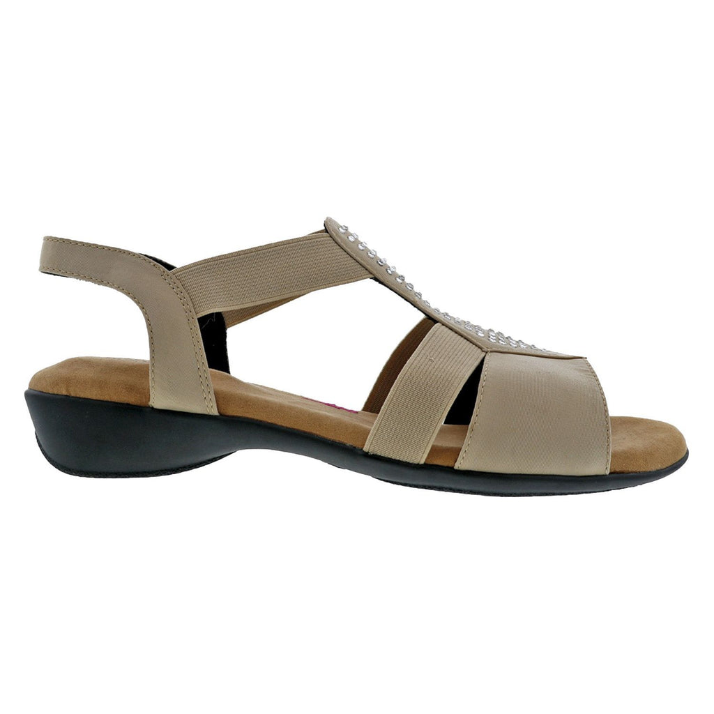 Stretch fabric on sale sandals